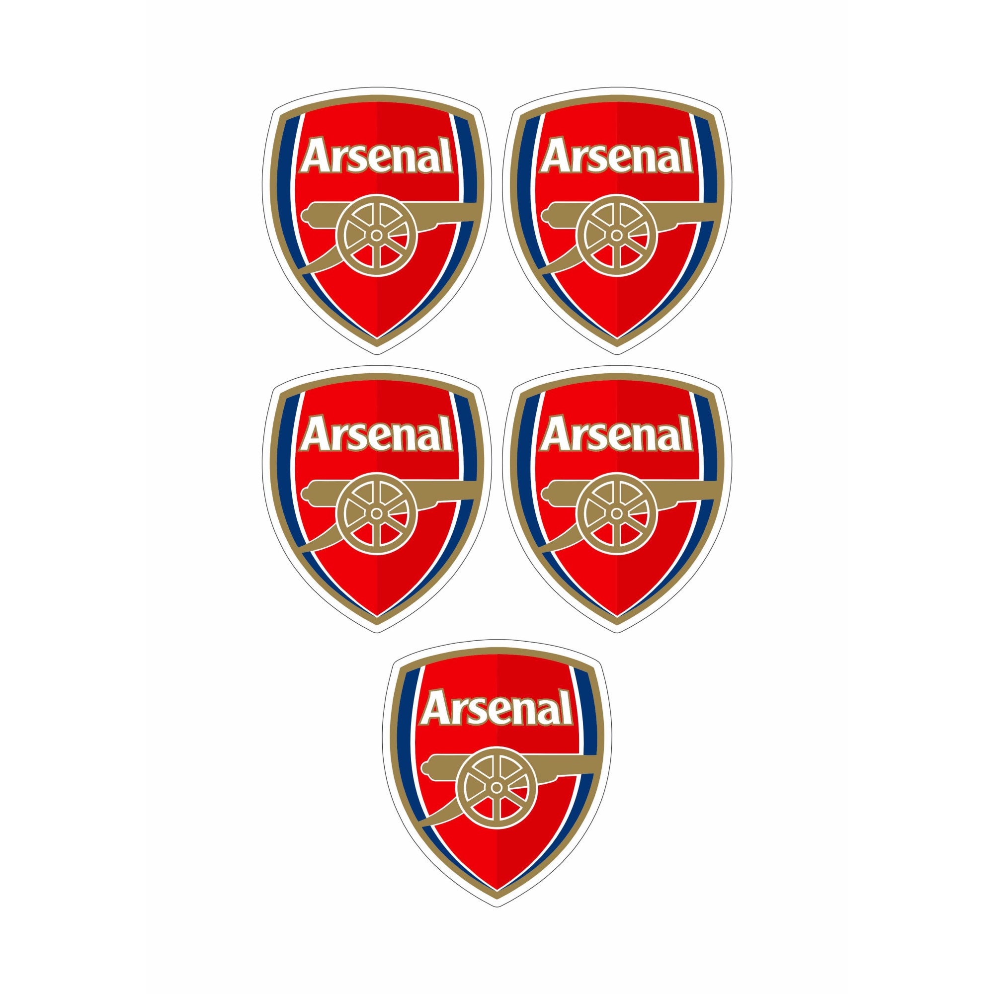 Set 5 stickere decorative, Arsenal FC, 10 cm fiecare - eMAG.ro