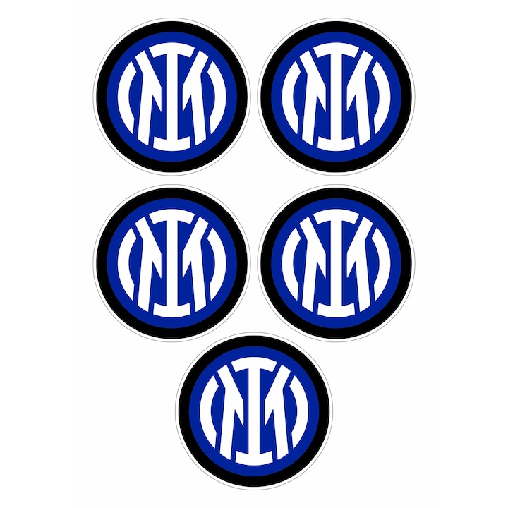 Set 5 stickere decorative, FC Internazionale Milano, 10 cm fiecare