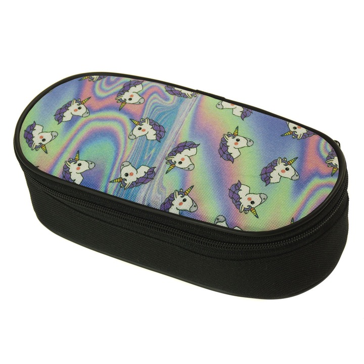 Iskolai toll Unicorn, Ferocity, ovális, poliészter, 22x10x7 cm, többszínű