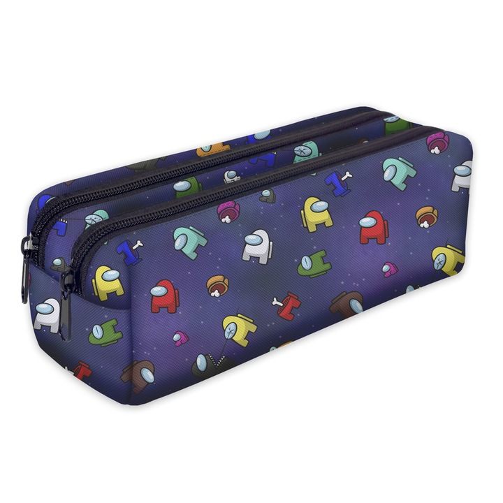 Ceruzatartó, Ferocity, poliészter, 21 x 10 x 8 cm, sötétkék