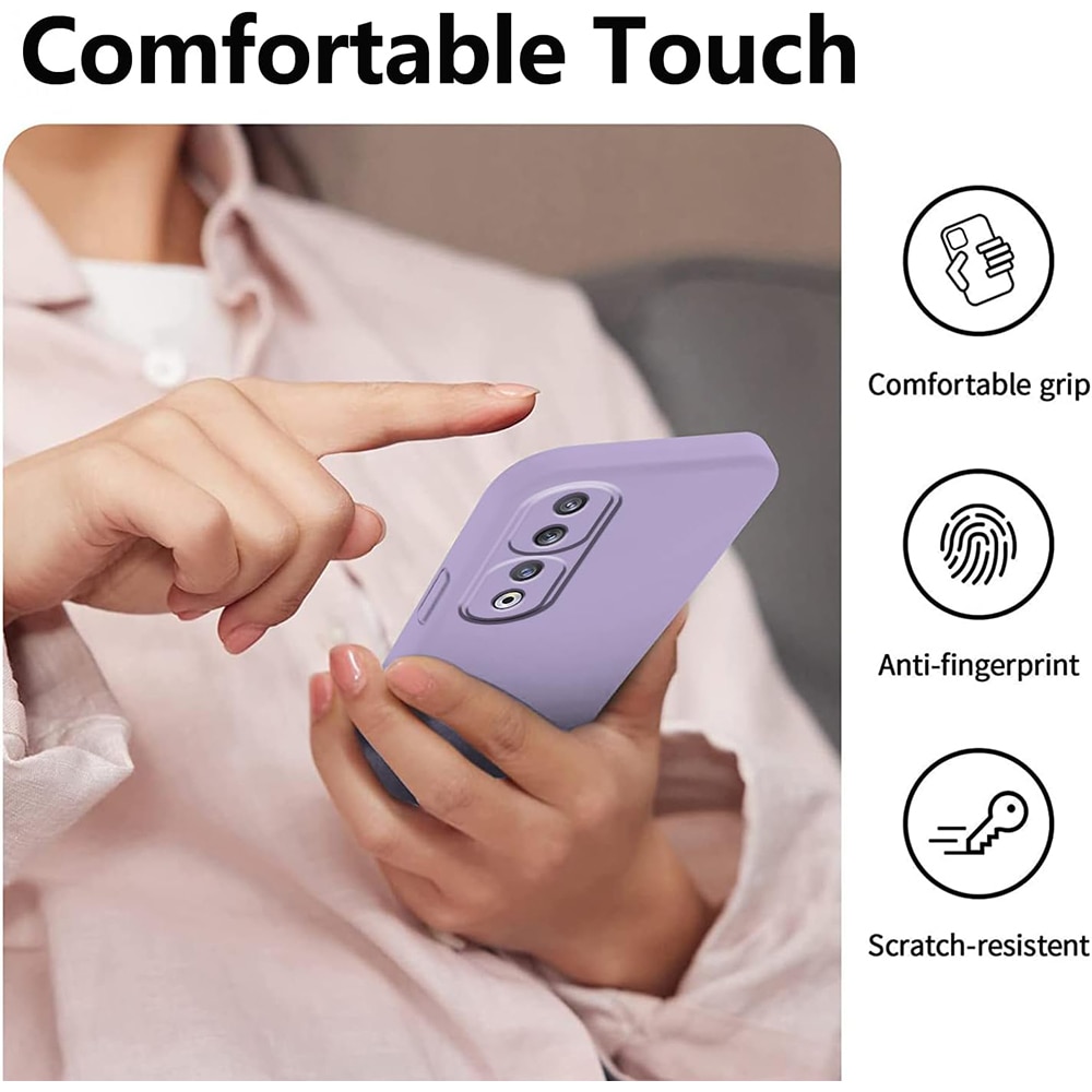 Husa Jelly Silicone Compatibil cu Honor 90, Interior de microfibra, Flexibila, Lila