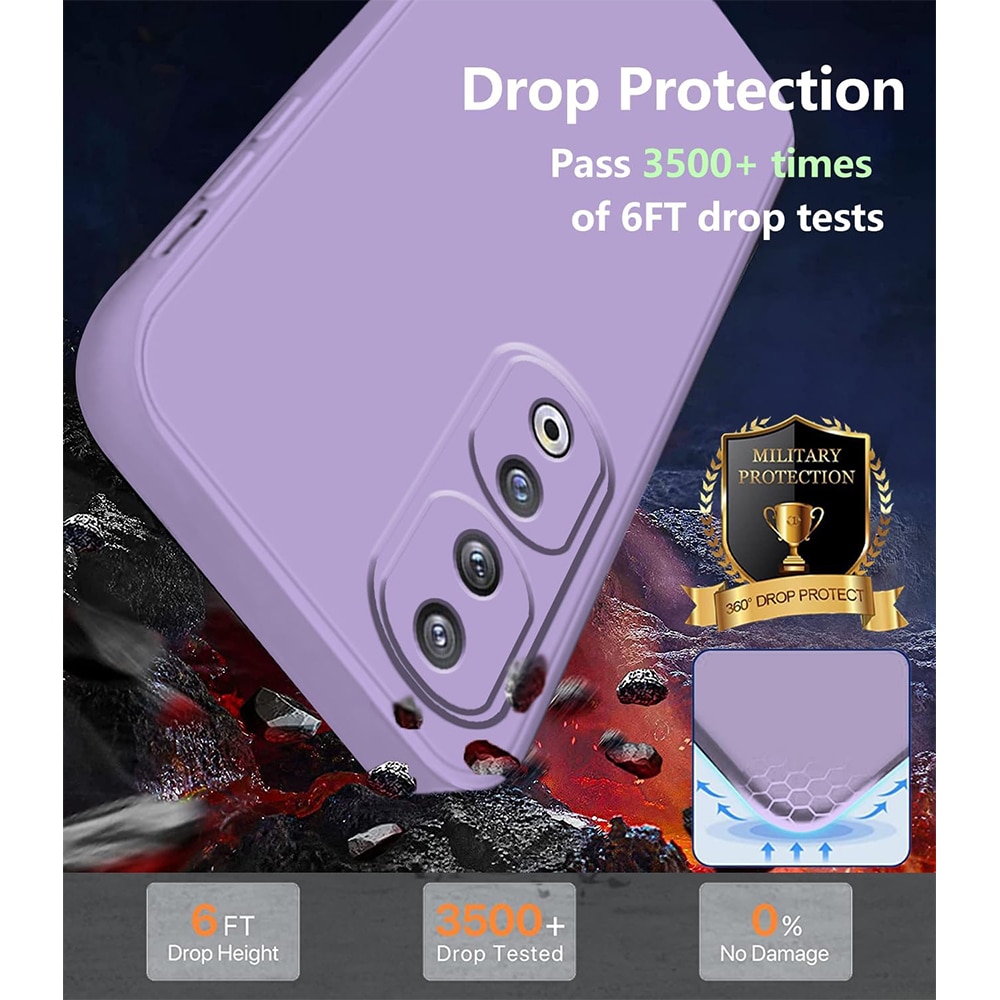 Husa Jelly Silicone Compatibil cu Honor 90, Interior de microfibra, Flexibila, Lila