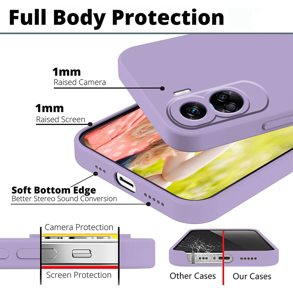 Husa Jelly Silicone Compatibil cu Honor 90 Lite, Interior de microfibra, Flexibila, Lila