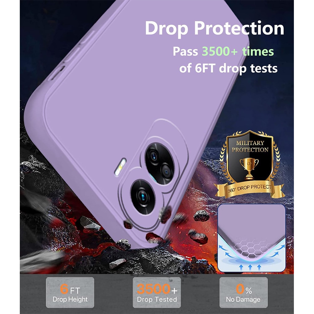 Husa Jelly Silicone Compatibil cu Honor 90 Lite, Interior de microfibra, Flexibila, Lila