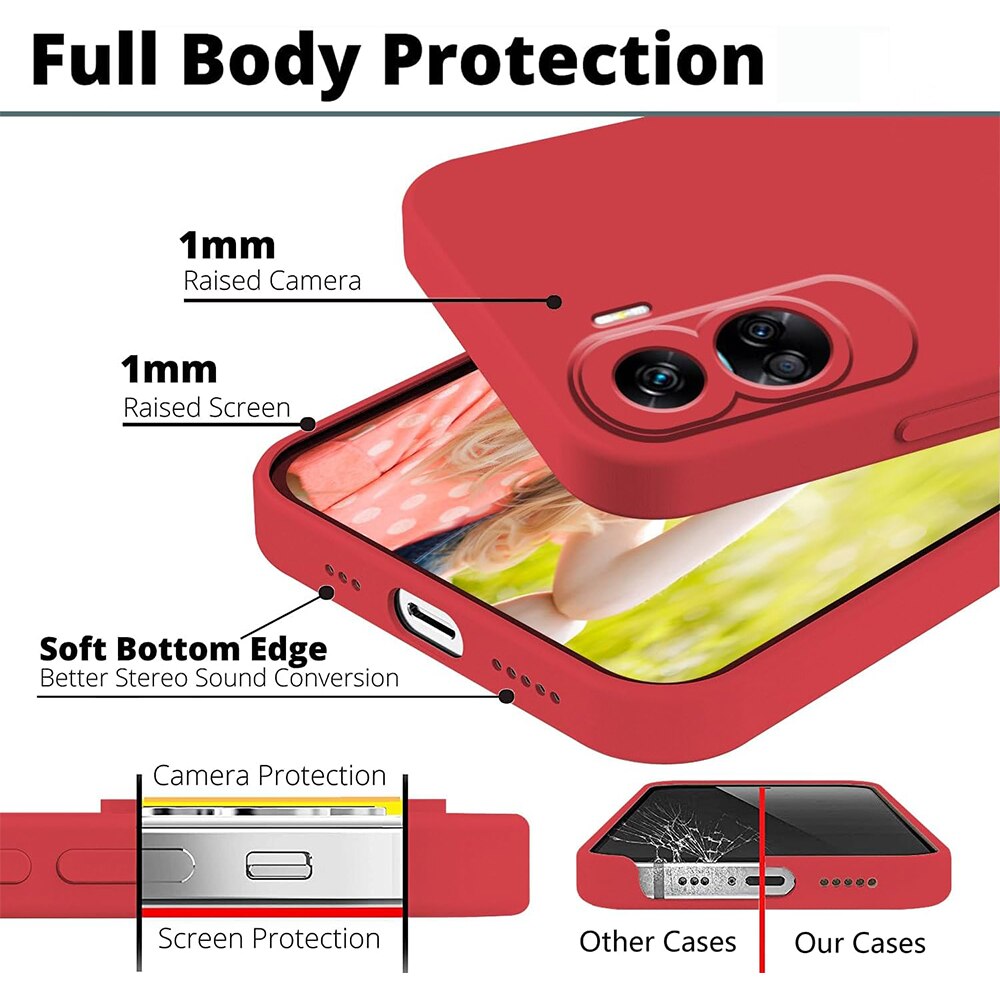 Husa Jelly Silicone Compatibil cu Honor 90 Lite, Interior de microfibra, Flexibila, Rosu