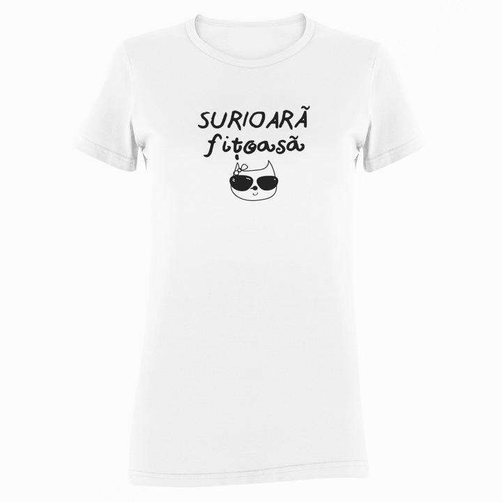 Tricou personalizat surioara fitoasa, alb, L