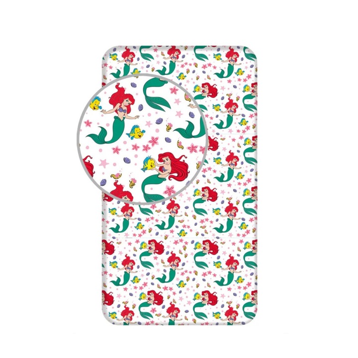 Foaie de cauciuc Printesele Disney Ariel 90x200cm