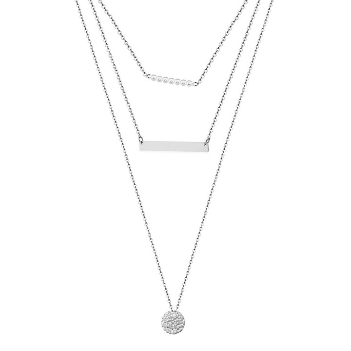 Colier dama, Multilayer monede pandantiv multistrat femei de argint