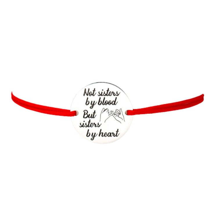 Bratara reglabila Not sister by blood but sister by heart - Argint 925