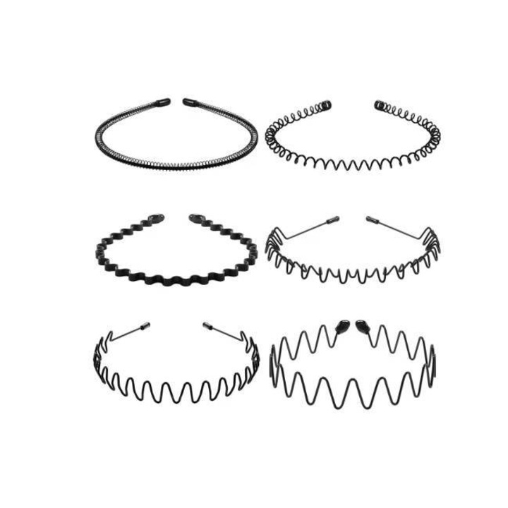 Set 6 bentite par, Metal, Negru