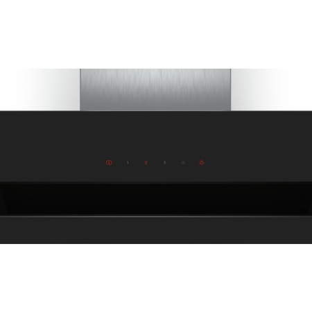 Hota incorporabila decorativa Bosch DWK67HM60, 3 trepte de putere, Putere de absorbtie 660 mc/h, 60 cm, Sticla neagra