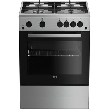 Aragaz Beko FSGT62130DXO, 4 arzatoare, Gaz, Aprindere electrica plita/cuptor, Grill, Rotisor, 60 cm, Inox Aragaz Beko FSGT62130DXO, 4 arzatoare, Gaz, Aprindere electrica plita/cuptor, Grill, Rotisor, 60 cm, Inox
