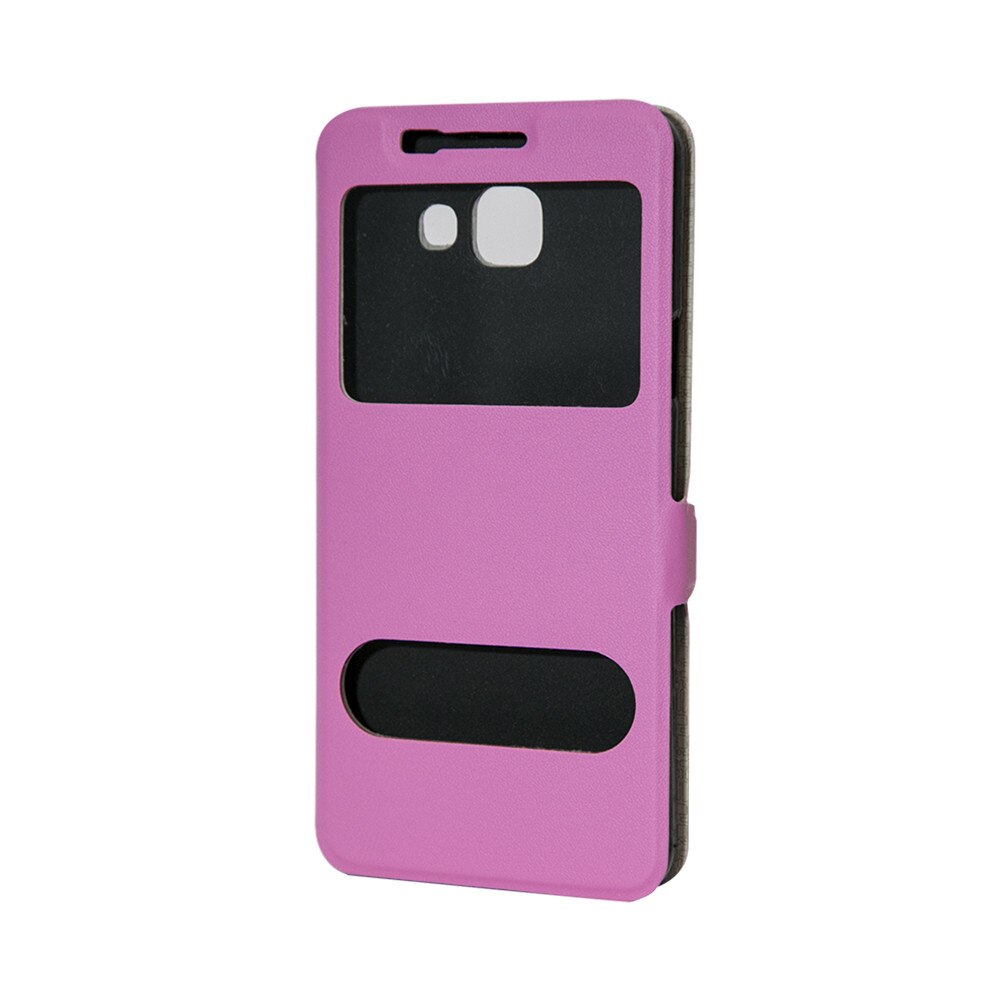 Husa Book Procell View pentru Samsung Galaxy A5 2016, Roz