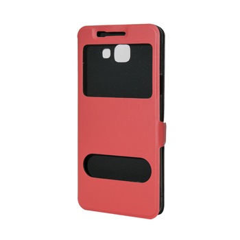Husa Book Procell View pentru Samsung Galaxy A5 2016, Rosu Husa Book Procell View pentru Samsung Galaxy A5 2016, Rosu