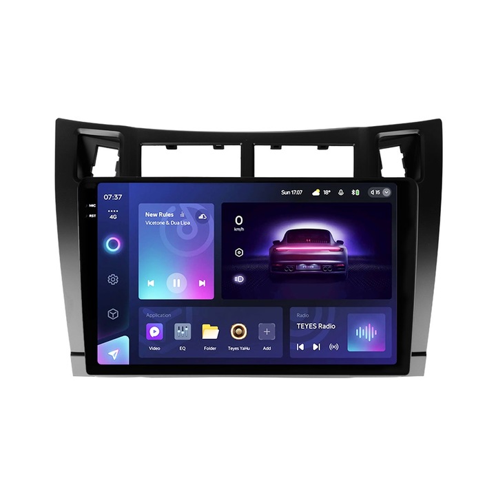 Automatikus navigációs Teyes CC3 2K Toyota Yaris 2005-2012 3+32GB 9.5" QLED nyolcmagos 2Ghz, Android 4G Bluetooth 5.1 DSP