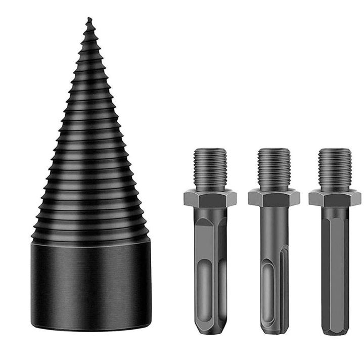 Burghiu despicator de busteni, Sunmostar, Otel, 32 mm, Negru