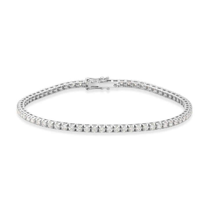 Bratara Tennis Aur Alb, Sandra Ferretti, 18K, Diamante Naturale de 2.19 Carate