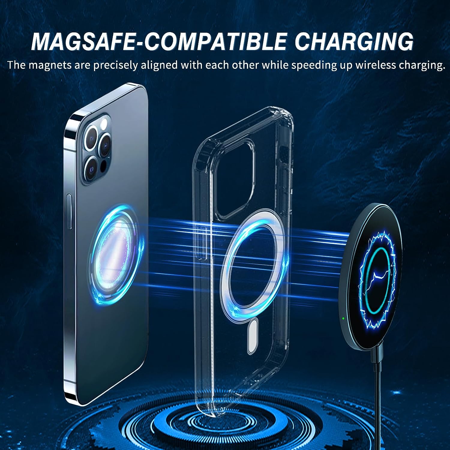 Husa pentru iPhone 12 Pro ZAFIT®, cu incarcare Magsafe, Silicon, Transparent