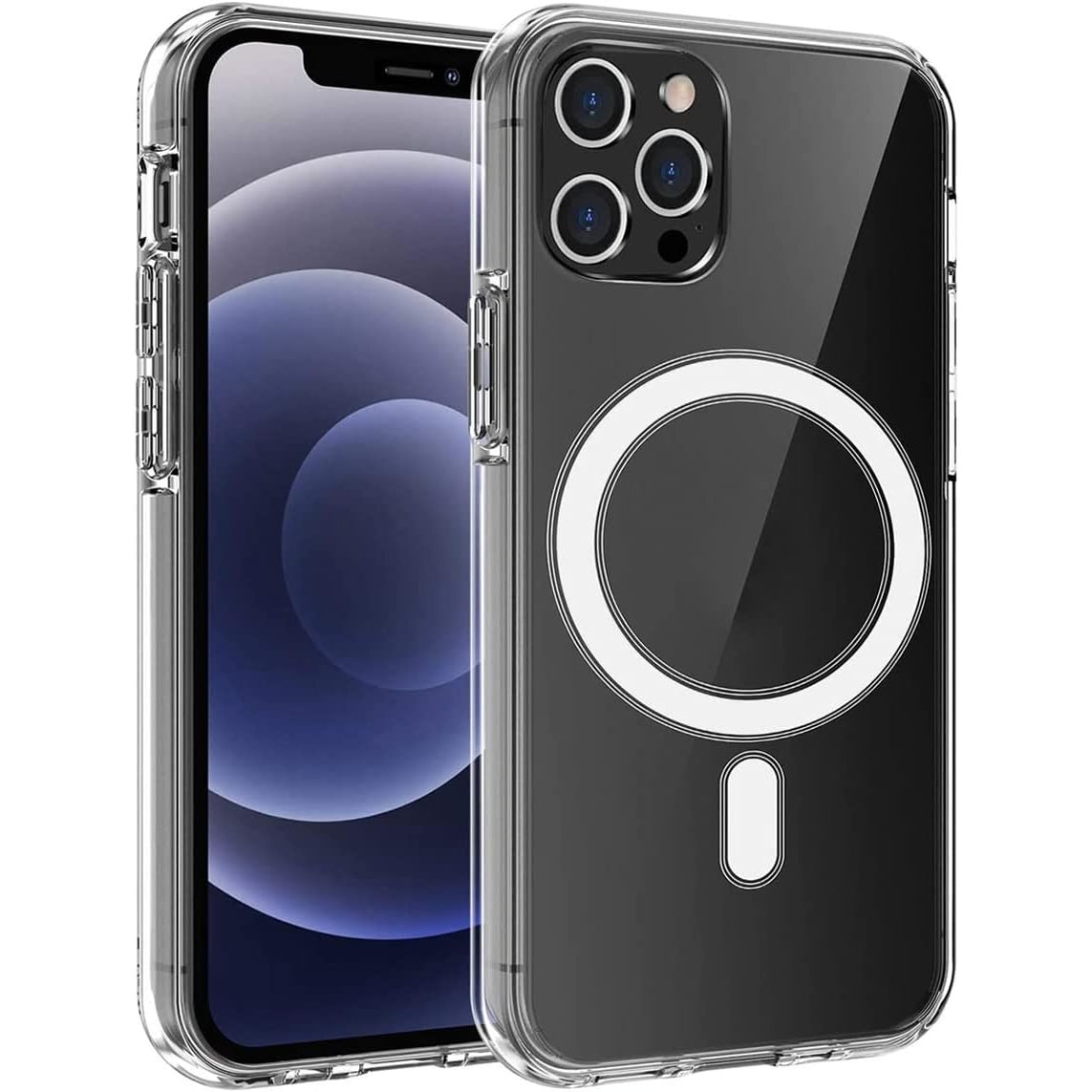 Husa pentru iPhone 12 Pro ZAFIT®, cu incarcare Magsafe, Silicon, Transparent