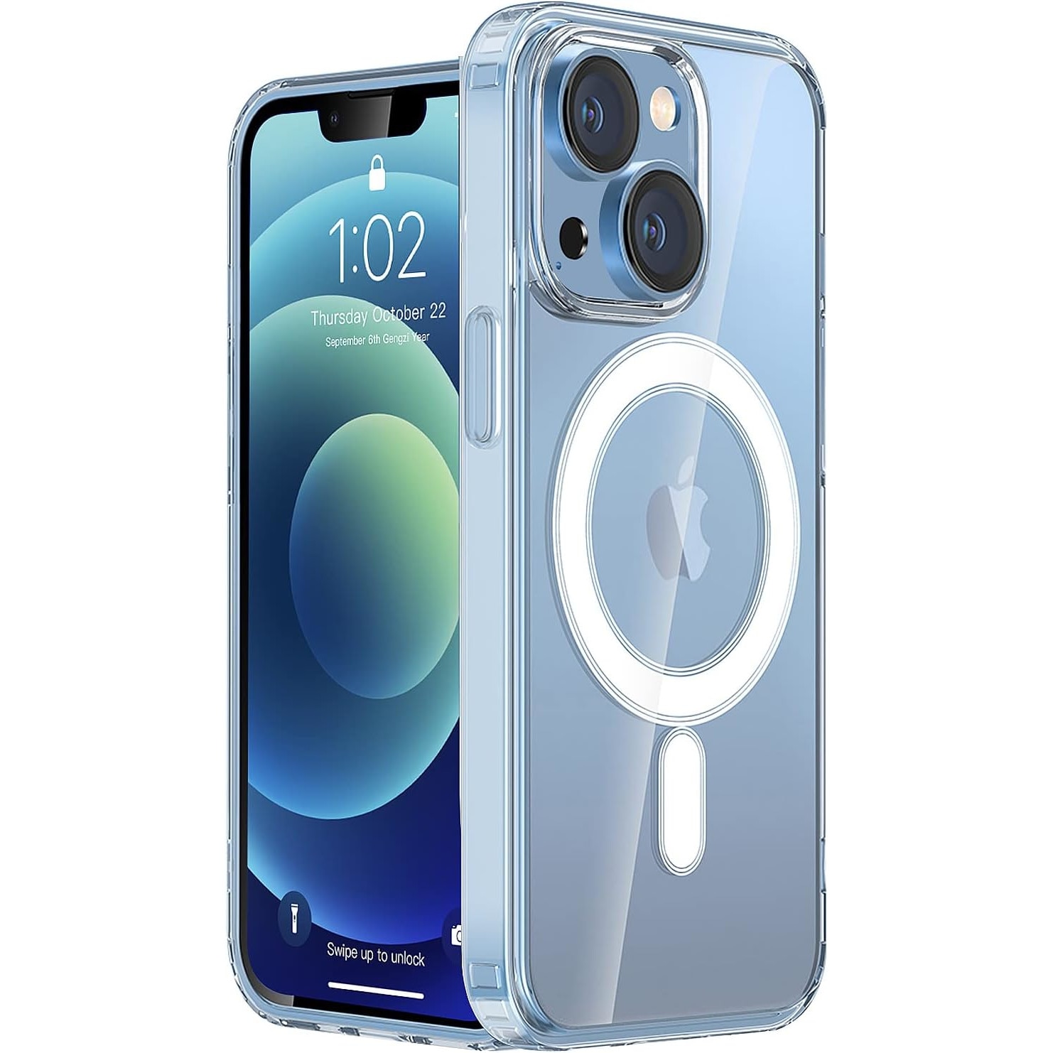Husa pentru iPhone 13 ZAFIT®, cu incarcare Magsafe, Silicon, Transparenta