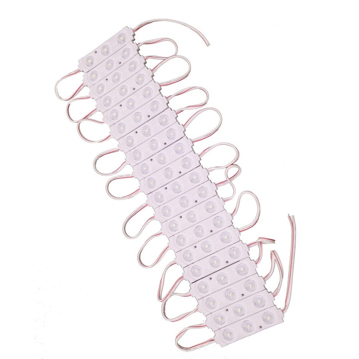 Set 20x Modul 3 Led SMD MRG M890, SMD 2835, Led SMD Alb Rece, IP66