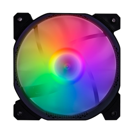 Ventilator carcasa 1stPlayer RGB F1 black, 120x120x25 mm silent, rulment hydraulic, 5 culori, 4pin molex