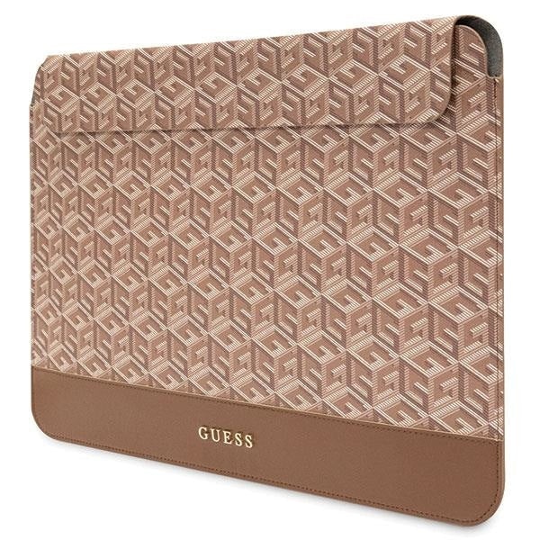 Husa Guess GCube Stripes compatibila cu laptop 14 inch Brown