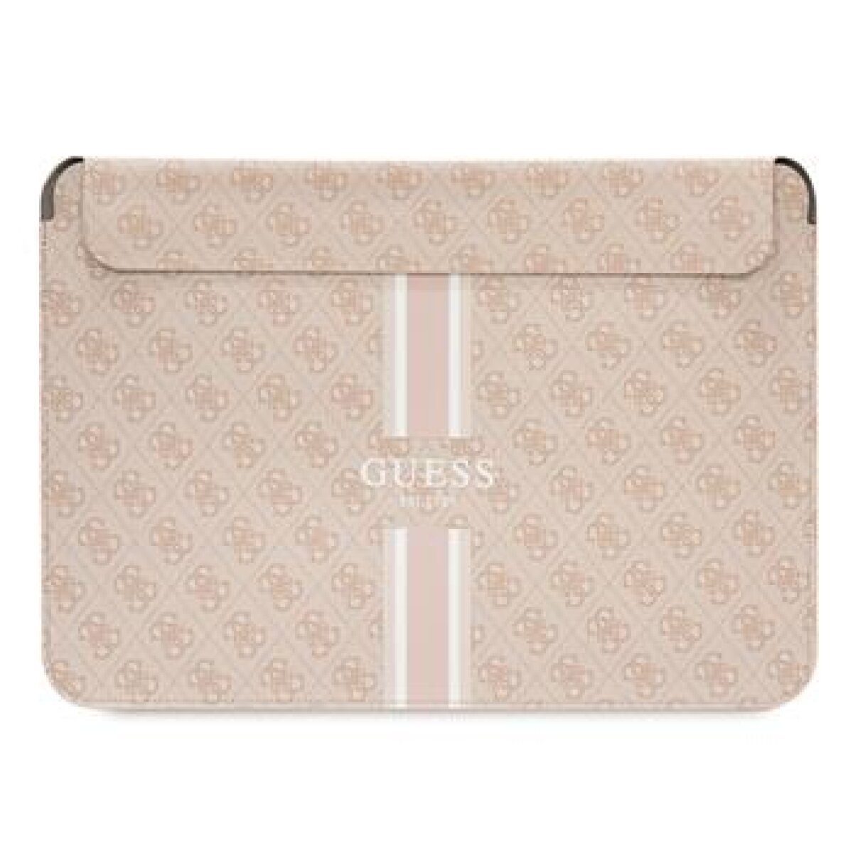 Husa pentru Laptop Guess PU 4G cu dungi imprimate 16 inchi roz