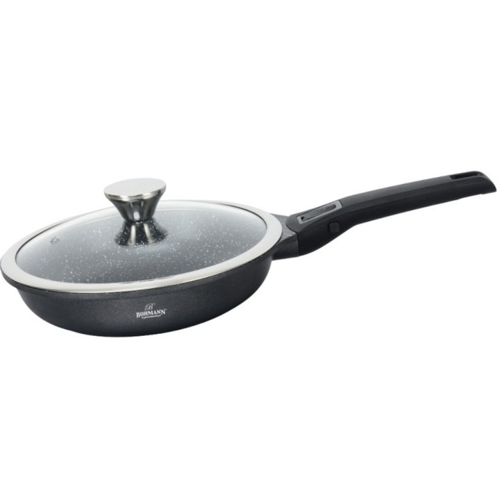Tigaie cu maner detasabil, 28cm, aluminiu turnat, Bohmann, suprafata antiaderenta, inclusiv inductie