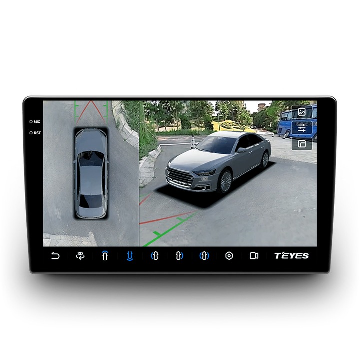 Navigatie Auto Teyes CC3 2K 360° Skoda Rapid 2012-2020 6+128GB 9.5" QLED Octa-core 2Ghz, Android 4G Bluetooth 5.1 DSP
