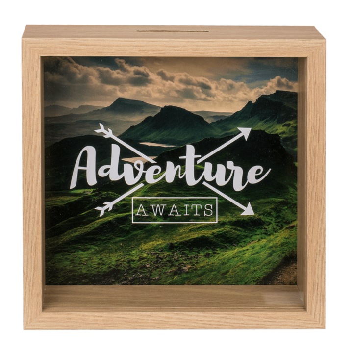 Касичка Adventure awaits, 20х20 см