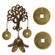 Вятърно звънче, BOMSTOM, със златни монети и дърво за късмет, 48 см, за дома или градината