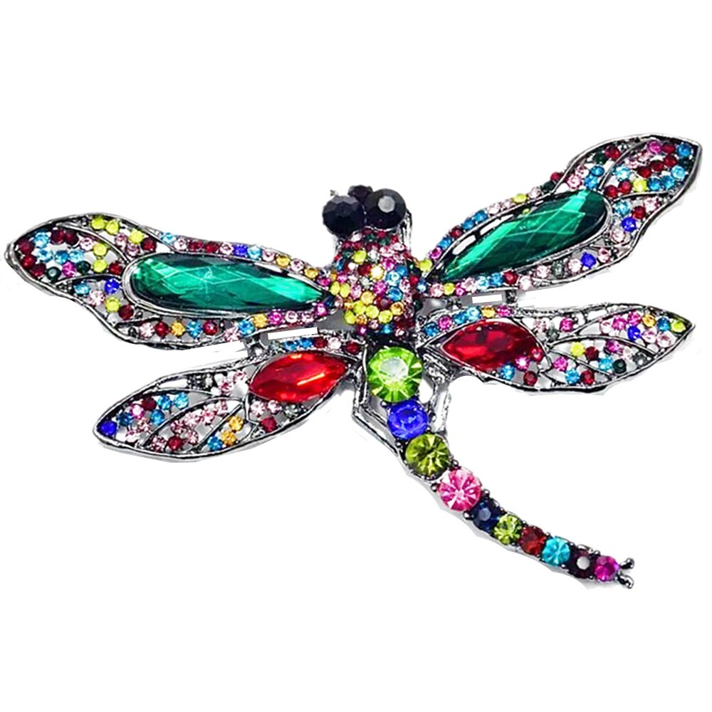 Brosa libelula Victoria 11cm multicolora, Pandantiv metal