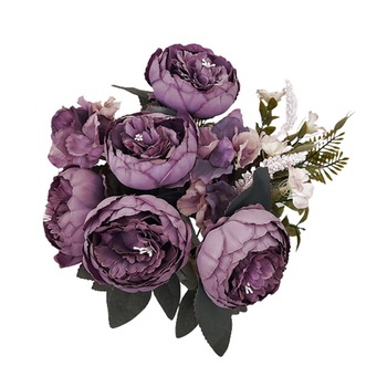 Buchet bujori artificiali mov-lila Paulette 45cm, Vintage Buchet bujori artificiali mov-lila Paulette 45cm, Vintage