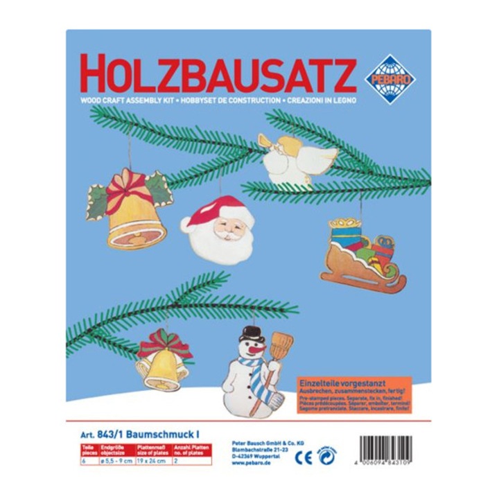 Fa szerelőkészlet, Pebaro, karácsonyfadísz 1, Fa