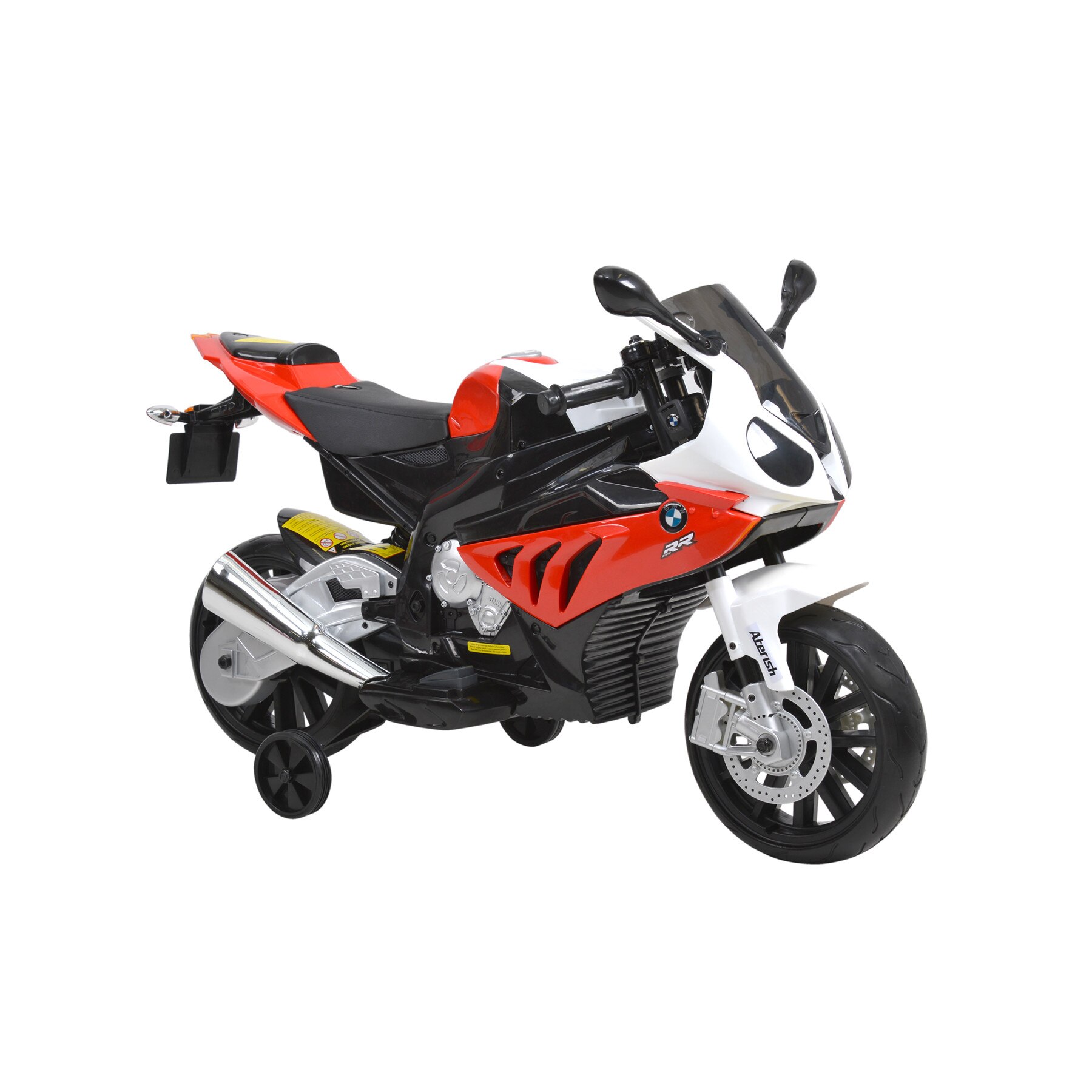 Motocicleta cu acumulatori pentru copii BMW S1000RR RED, 12 V / 7 Ah / 2x 35 W, rosie