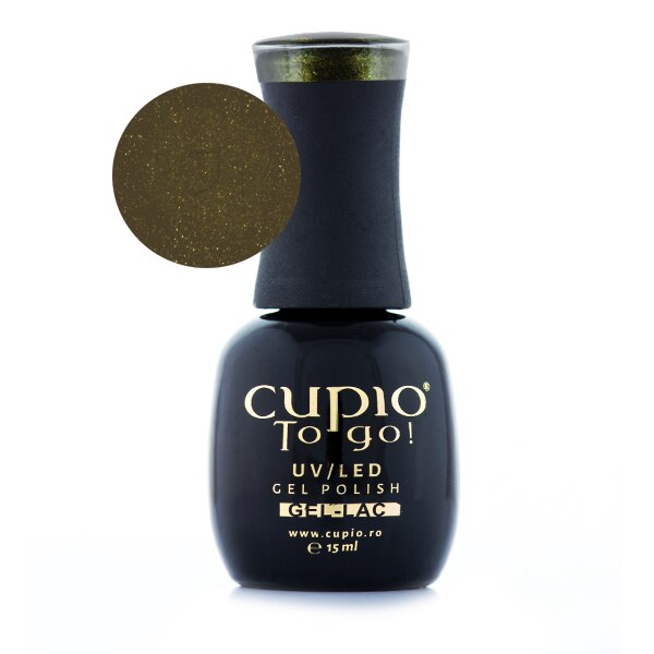 Oja semipermanenta Cupio To Go! Glitter Olive 15ml