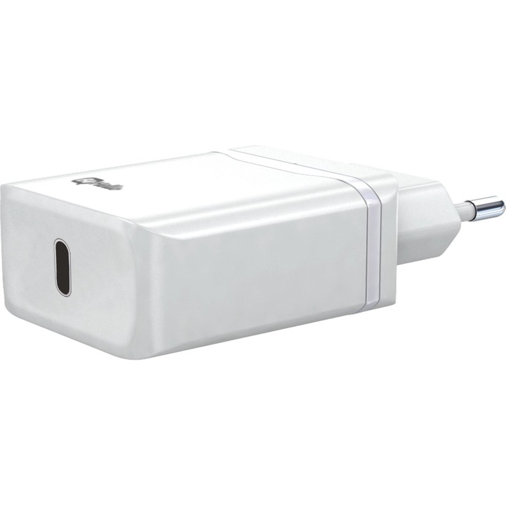 Hálózati töltő BeHello gyors utazási töltő, USB-C, 18W PD, Fehér