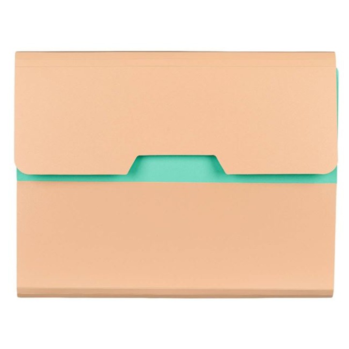 Mapa Burduf cu 13 Compartimente Somon Menta cu Scai 33x27cm