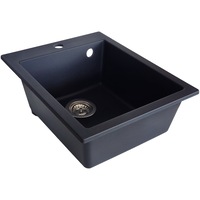 Chiuveta bucatarie quartz SanDonna VESTA 400 x 500 mm, patrata, Negru