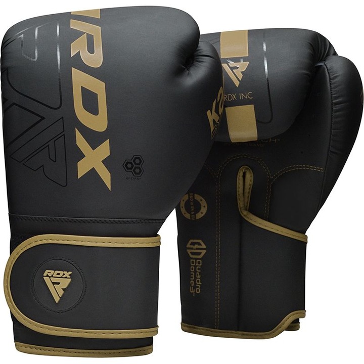Bokszkesztyűk RDX Kara 14 OZ / matt fekete / arany