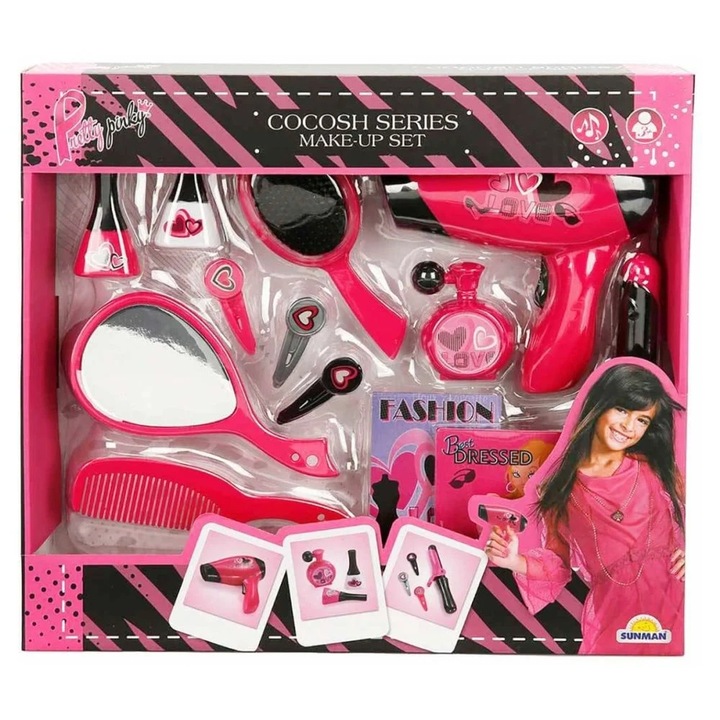 Szépségkészlet Pretty Pinky kézi tükörrel