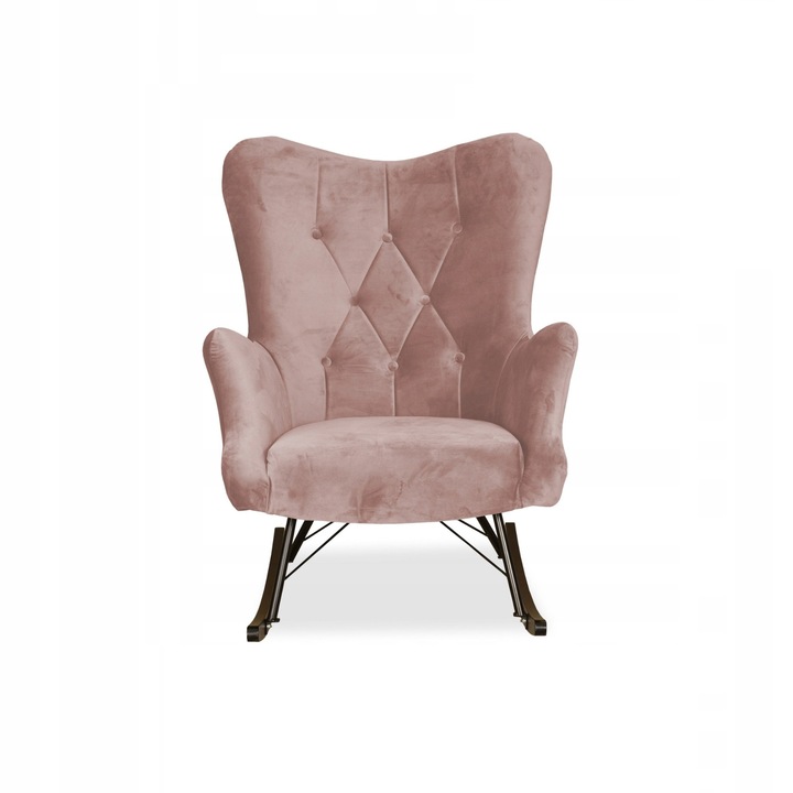 Moon hintafotel, skandináv, családi bútor, 100x78x87 cm, bársony/fa, rózsaszín