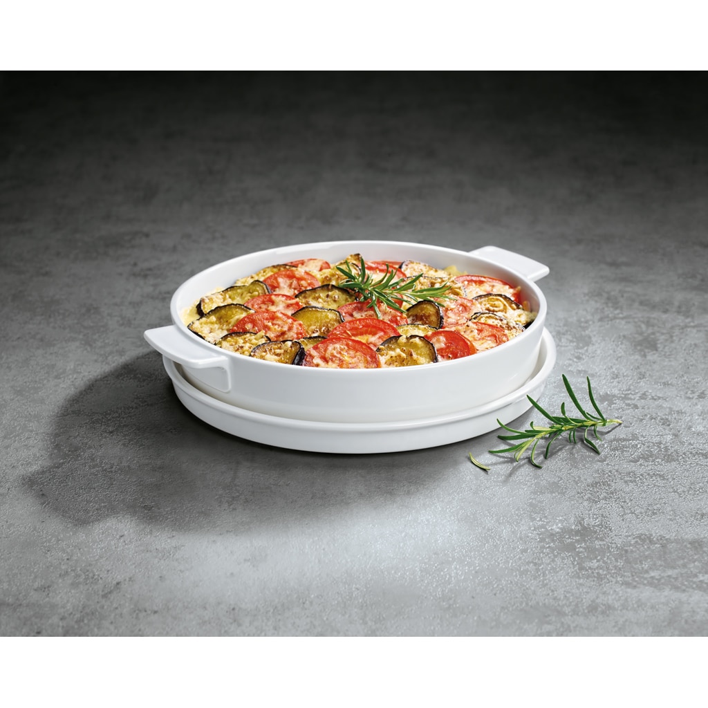 Съд за фурна Clever Cooking с капак, Villeroy&Boch, порцелан, бял, 28 ...