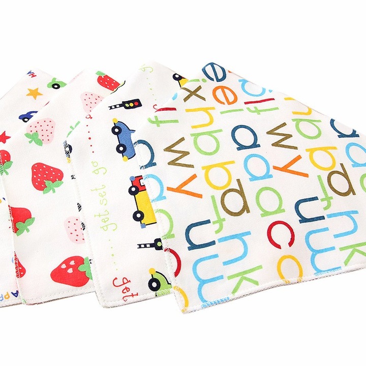 Set 20 bavete bebelusi Mixbo, bumbac, diverse modele, multicolor