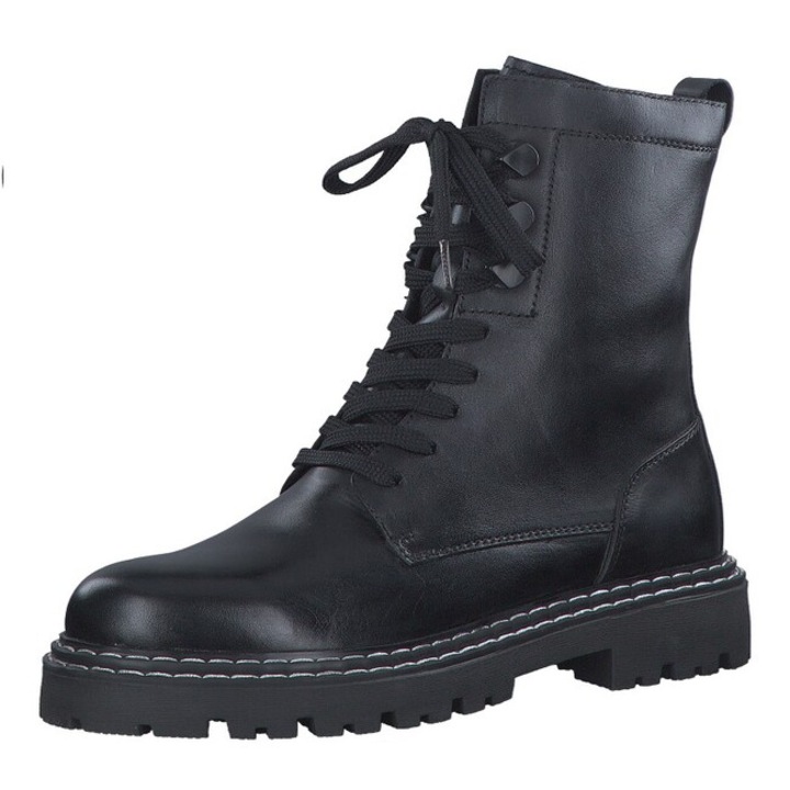 Bocanci dama Marco Tozzi 2-26296-41, piele naturala, negri, Negru, 40