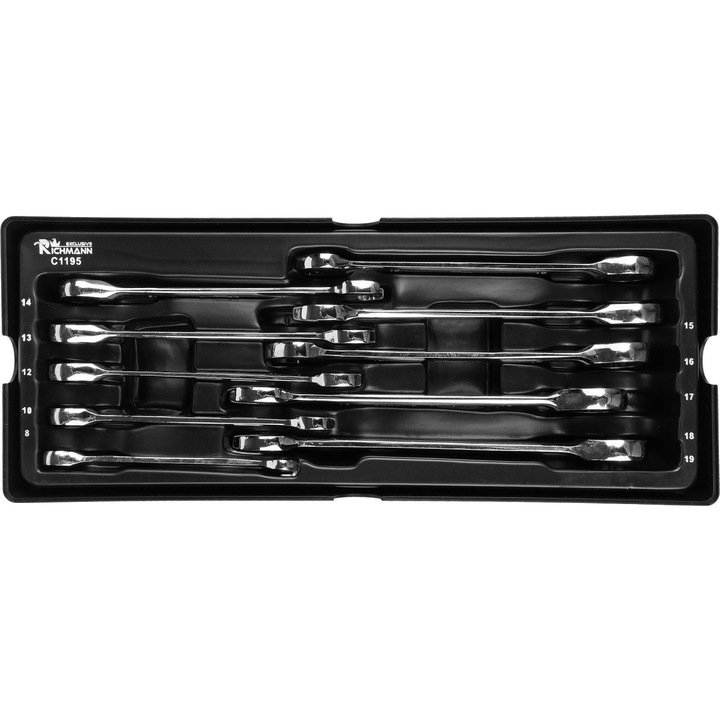 Set chei combinate cu clichet, sertar TIP A (385x150 mm) pentru dulap mobil, 8-19 mm, 10 buc, RICHMANN EXCLUSIVE