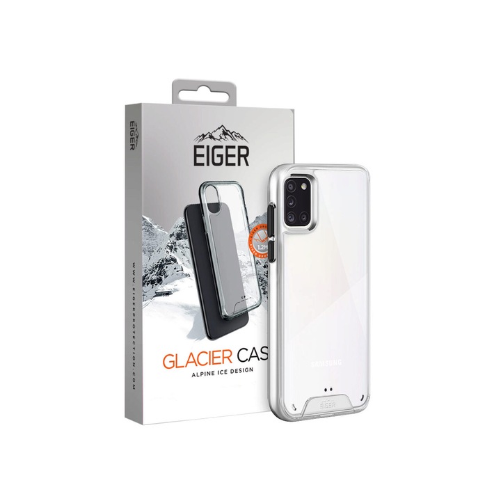 Калъф Eiger Glacier, съвместим с Samsung Galaxy A31, прозрачен