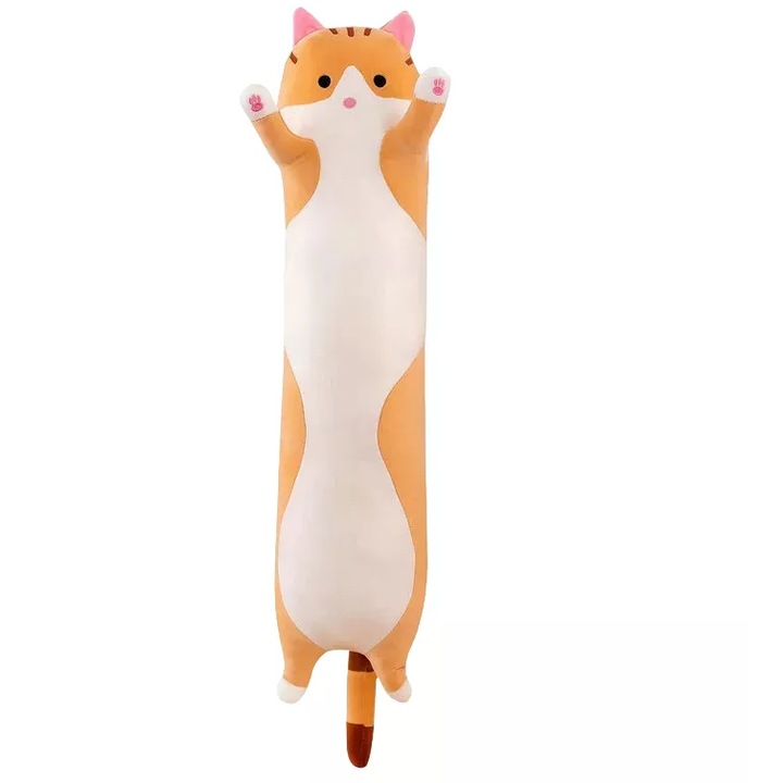 Плюшена играчка, Котка, 90 см, Оранжева