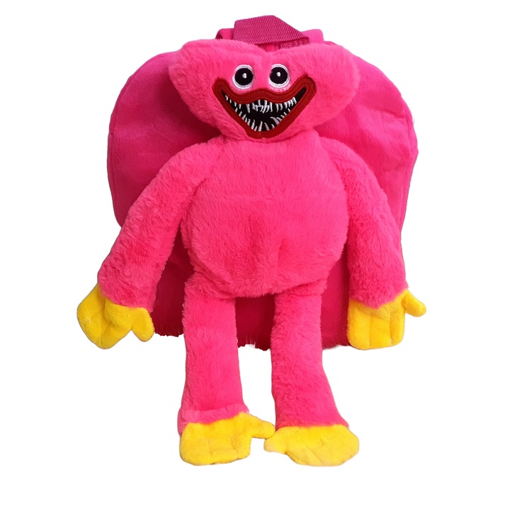 Ghiozdan Din Plus Cu Huggy Wuggy Poppy Playtime Pink